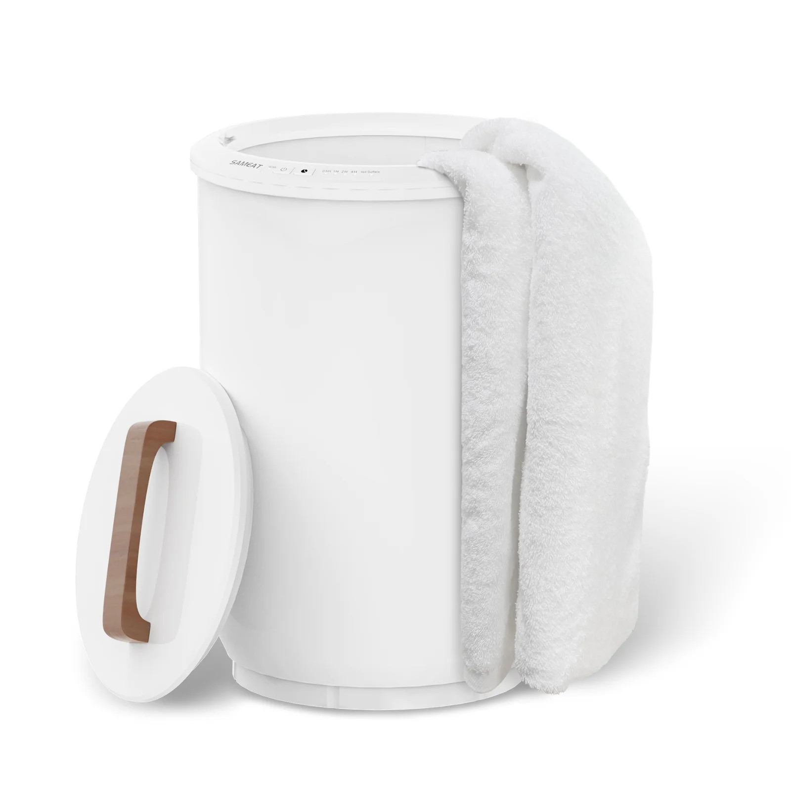 20L Electric Towel Warmer for Bathroom - 450W Wooden Lid Bucket Towel Warmer, Suitable for Two 40... | Walmart (US)