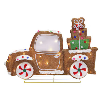 Holiday Living 2-ft LED Gingerbread Truck Decoration | Lowe's
