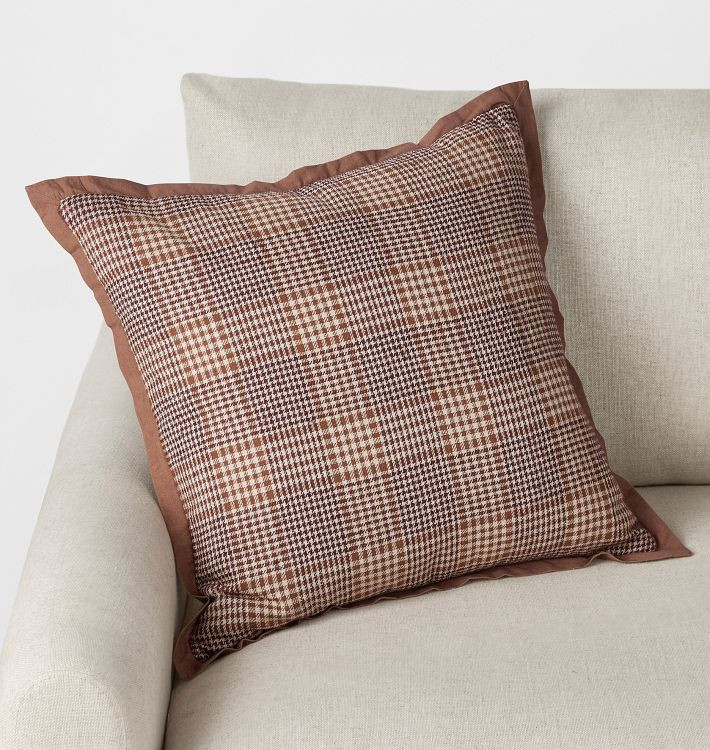 Woven Plaid Silk Pillow Cover | Rejuvenation