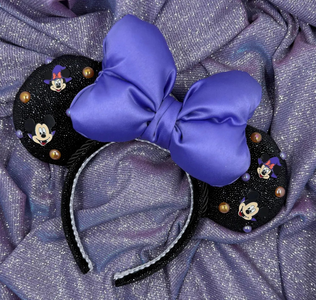 Halloween Minnie & Mickey Ears - Etsy | Etsy (US)