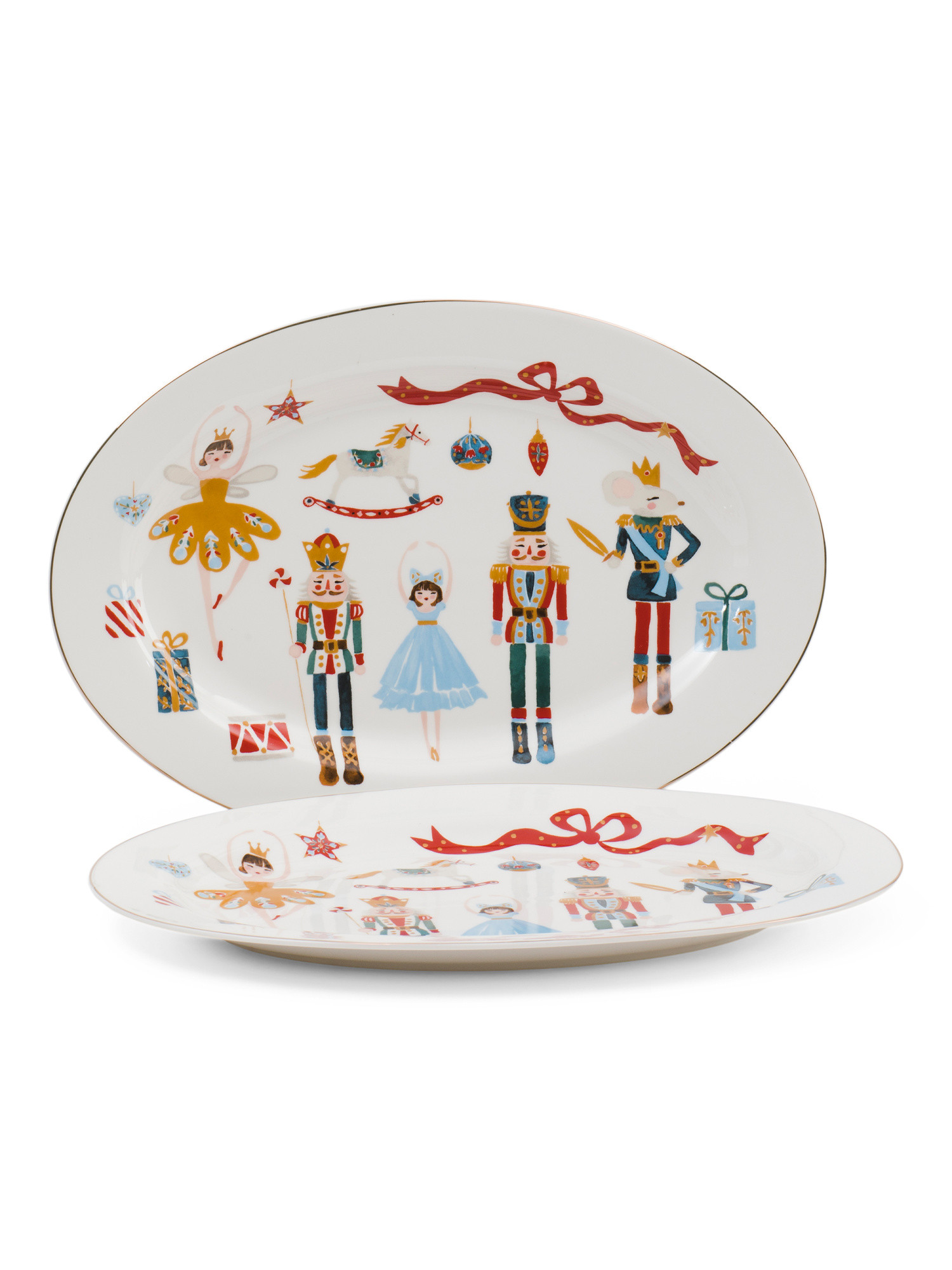 2pc Christmas Cheers Platters | TJ Maxx