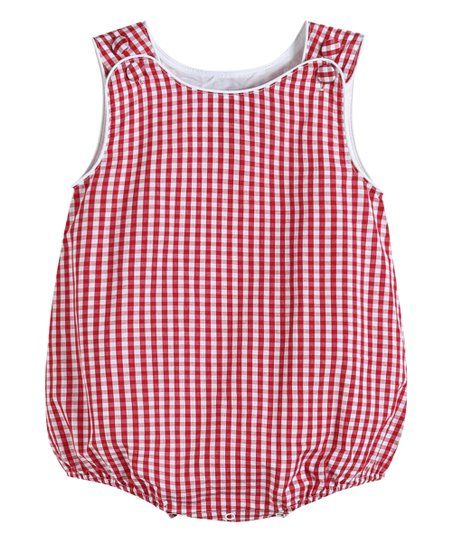 Lil Cactus Red Gingham Basic Bubble Romper - Infant & Toddler | Zulily