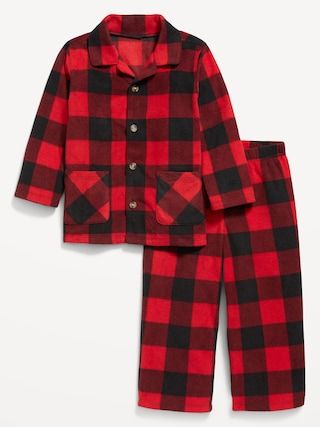Unisex Matching Micro Fleece Pajama Set for Toddler | Old Navy (US)