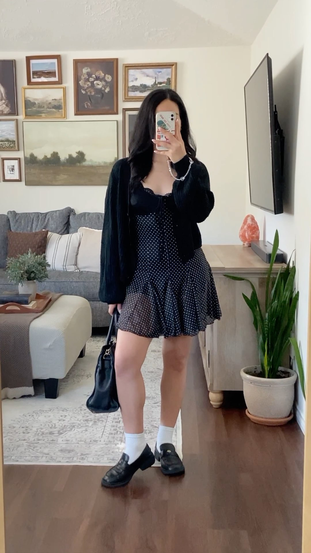 i thought this adorable polka dot piece was a dress, turns out it's a romper and i'm not mad about it! wearing it in a size medium and it fits true to size! 🖤 polka dot mini dress outfit, fall vibes outfit, black loafers outfit inspo, casual fall outfit ideas, black knit cardigan outfit, chic fall style, everyday fall look, cute polka dot romper outfit, effortless fall fashion, fall street style 2025, black bag outfit inspo, trendy casual outfit, cozy fall outfit inspo, fall wardrobe ideas, timeless fall look, Amazon fall outfit finds, affordable fall fashion, fall fashion must haves, casual outfit ideas 2025, fall wardrobe essentials, Amazon outfit inspo, chic fall fashion finds, black cardigan styling, fall outfit must haves Amazon, fall casual outfit inspo  

 #LTKGiftGuide #LTKHoliday #LTKSeasonal