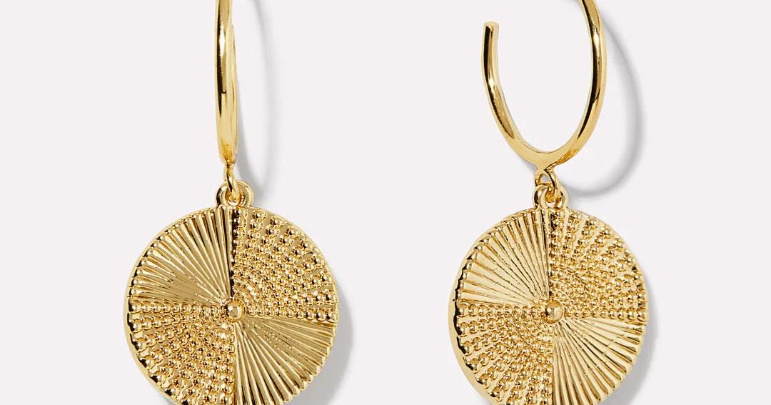 Gold Coin Hoops | Ana Luisa