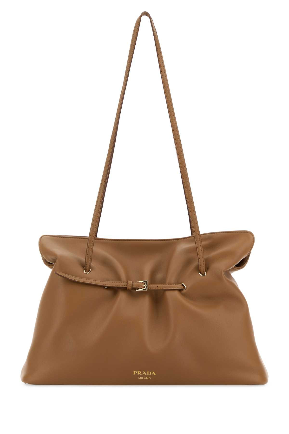 Prada Camel Nappa Leather Shoulder Bag Caramel Borse A Mano - Women | Italist.com US