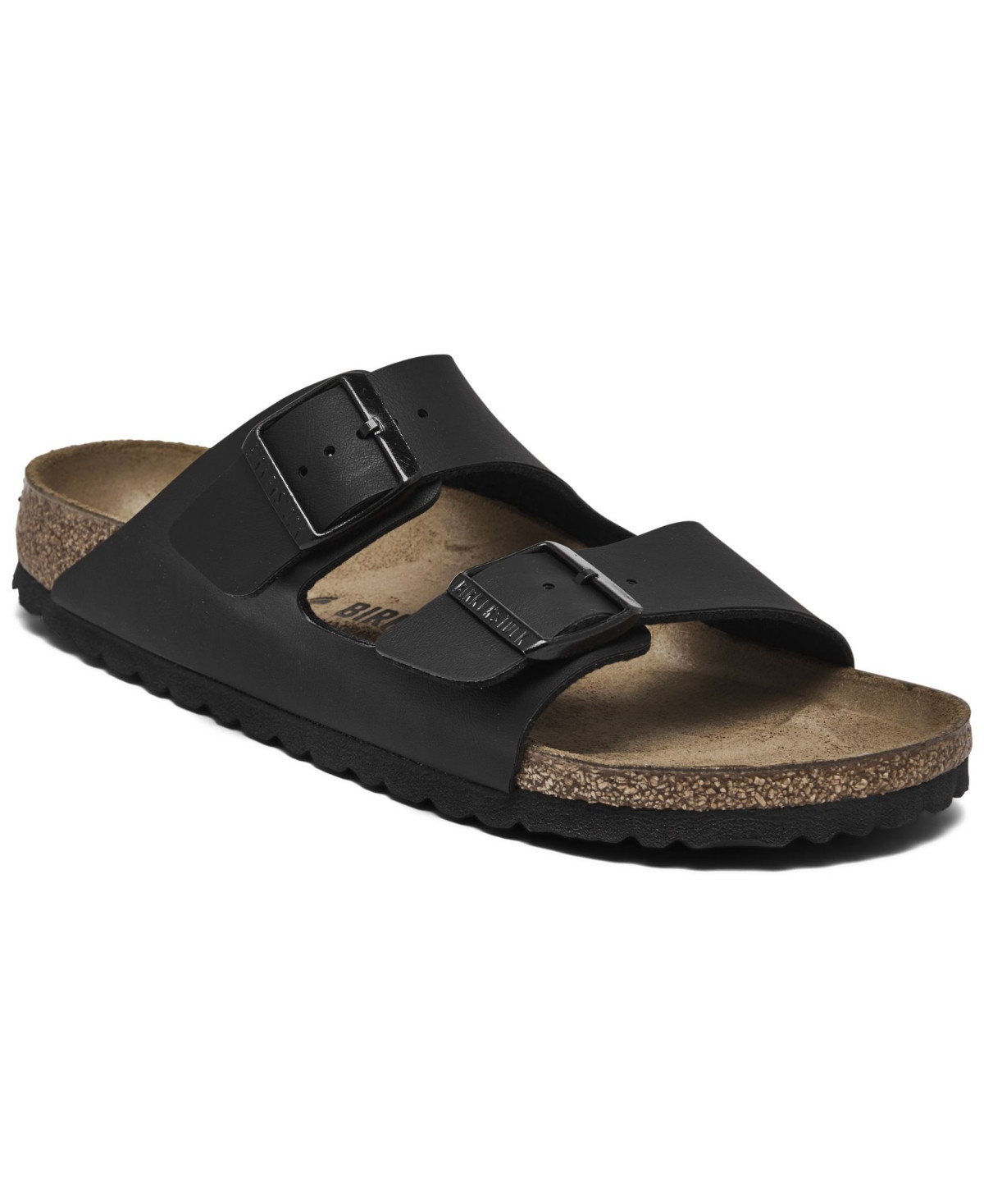Birkenstock Women's Arizona Birkibuc Casual Sandals from Finish Line - Black | Macy's