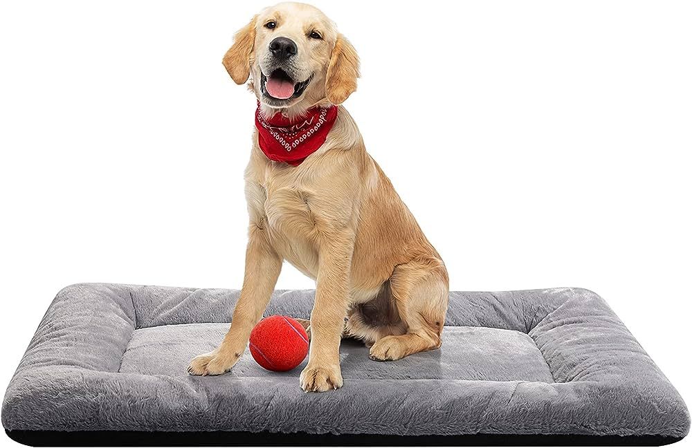 Dog Beds Crate Pad for Medium/Large Dogs Fit Metal Dog Crates,Ultra Soft Dog Crate Bed Washable &... | Amazon (US)