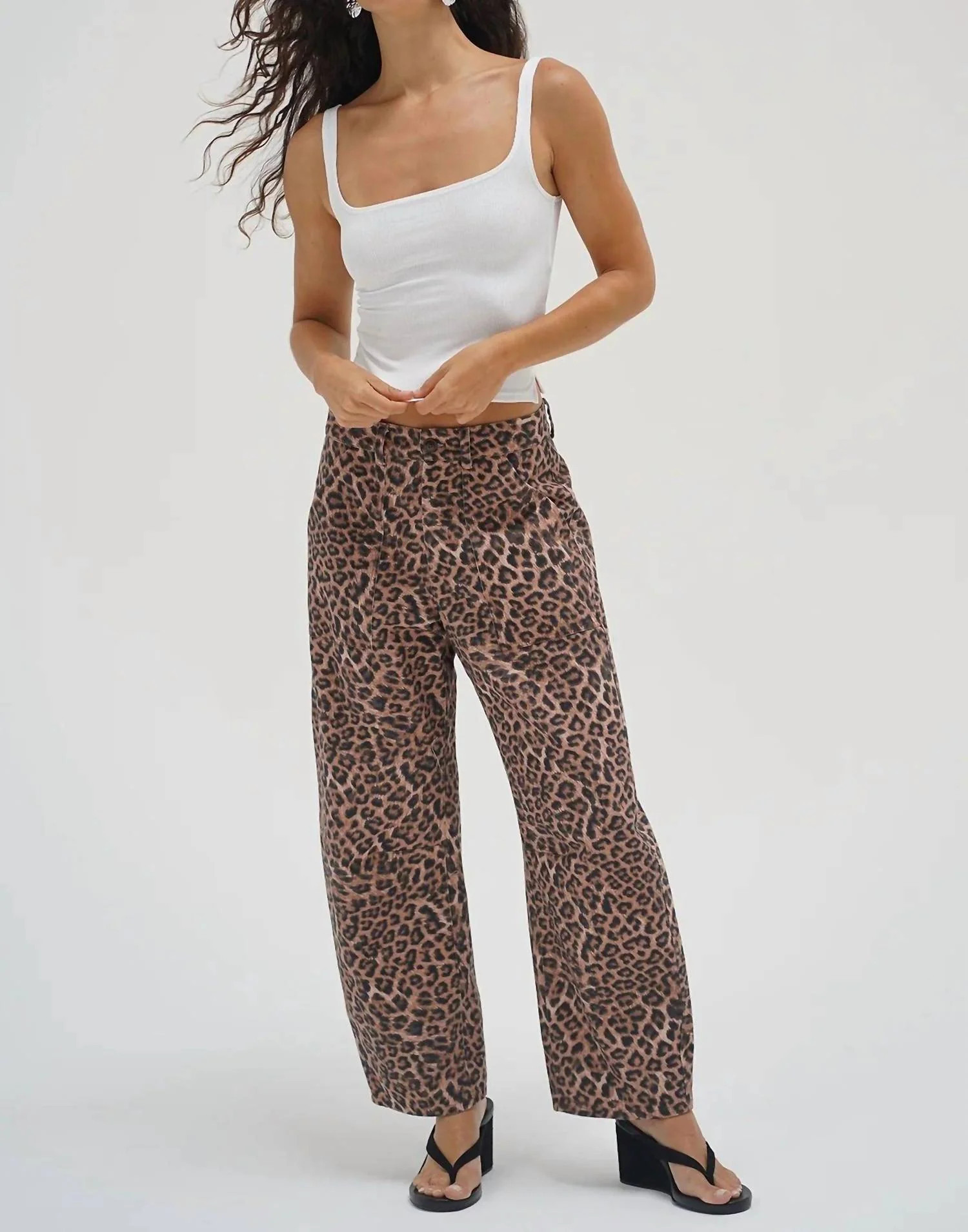 Cross Creek Leopard Pant In Brown | Shop Simon