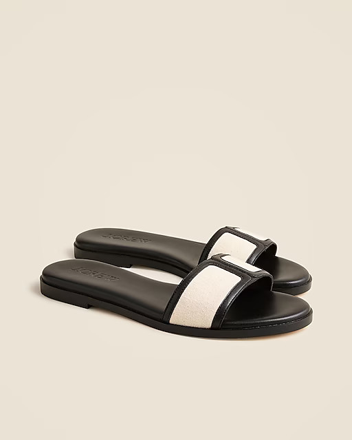 Georgina sandals in canvas and leather | J. Crew US