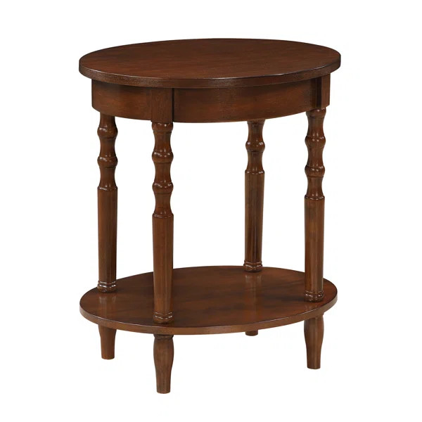 Moravian Oval End Table with Shelf | Wayfair North America