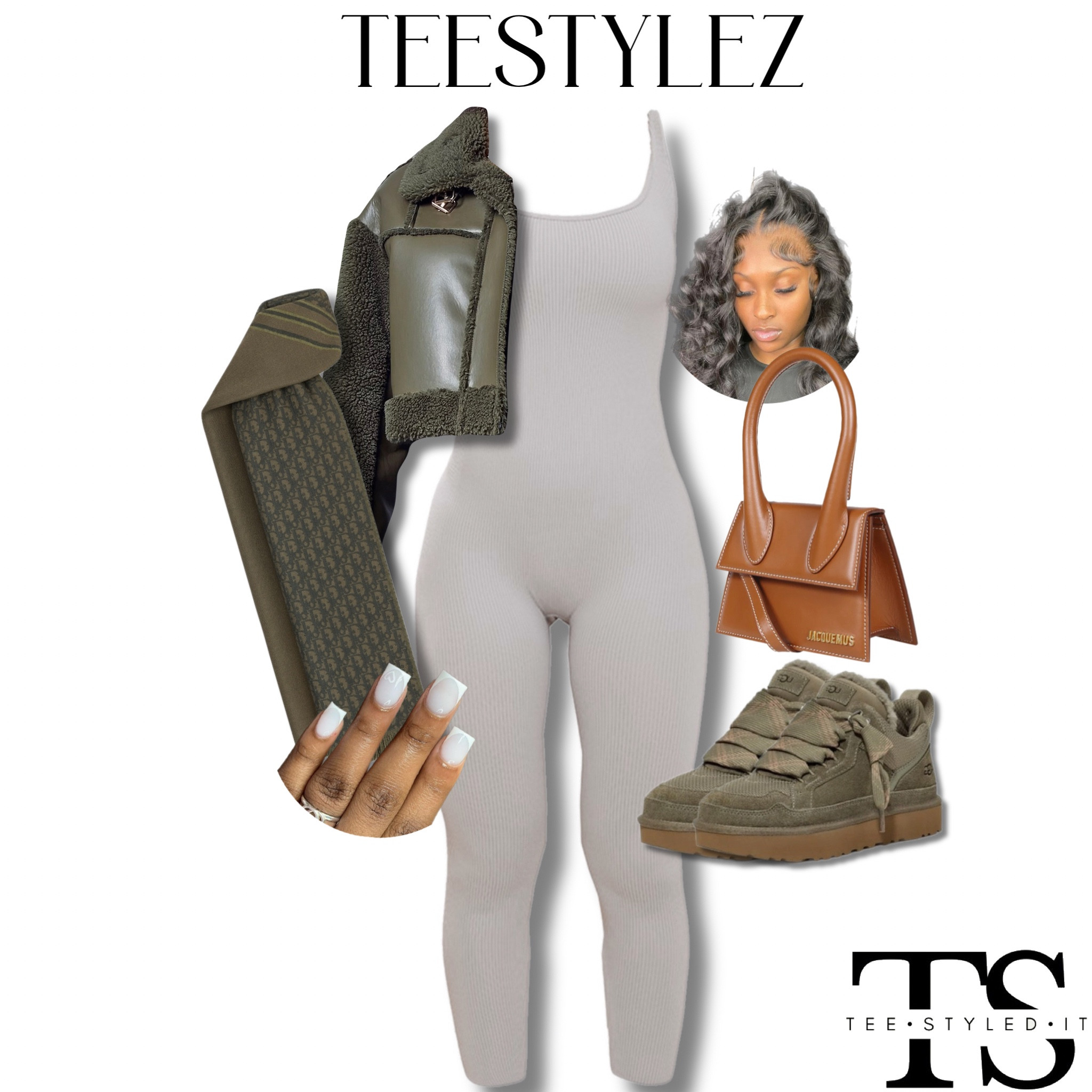 Scarf - Dior Oblique Scarf
Jacket - MissPap Borg Buckle Detail Aviator Jacket  