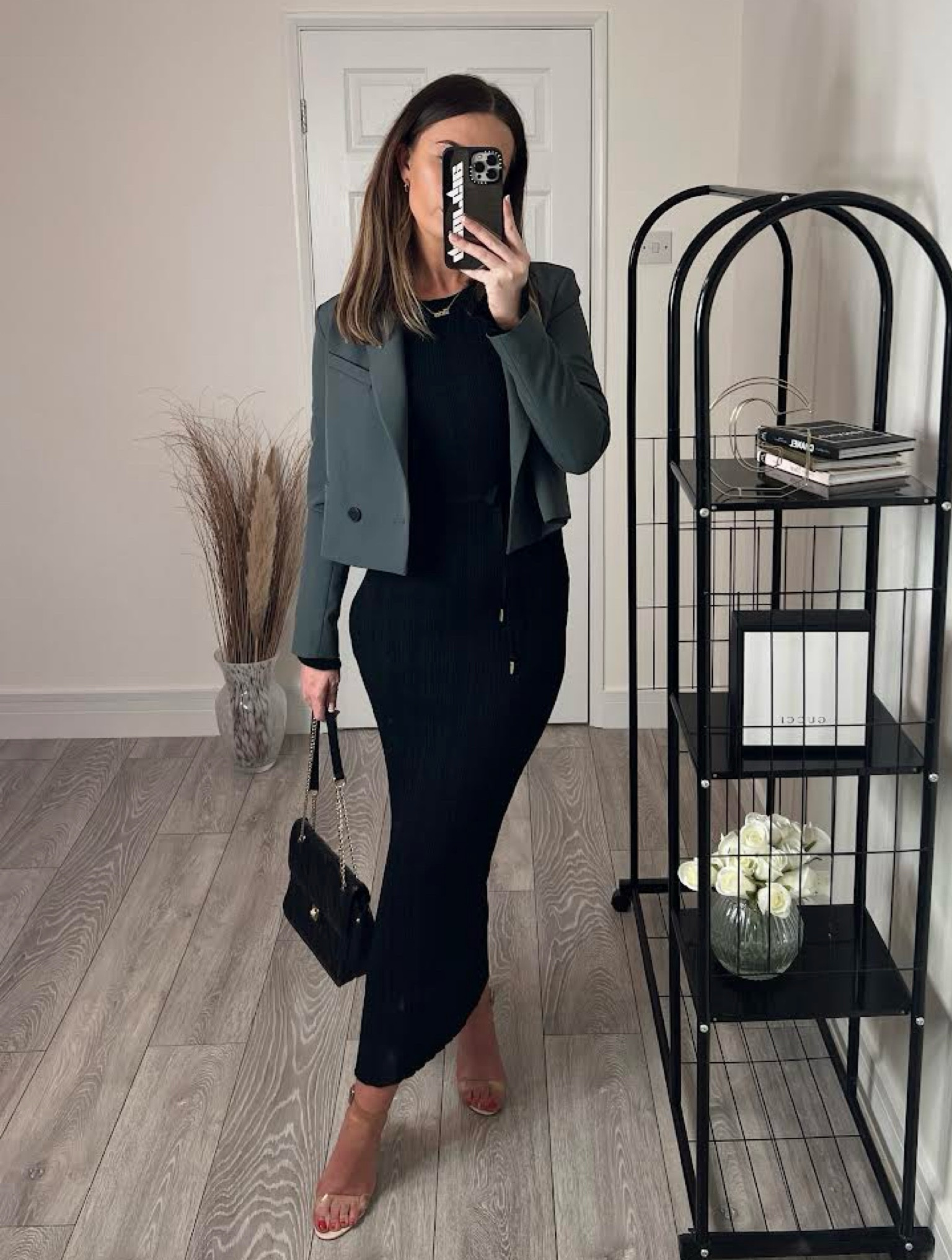 River island, New look, Asos, transitional outfit, transitional style, black maxi dress, knit dress, jumper dress, maxi dress, grey blazer, cropped blazer, shoulder bag, quilted bag, perspex heels, clear heels, transparent heels, work wear office outfit, style inspiration 

#LTKstyletip #LTKeurope #LTKSeasonal