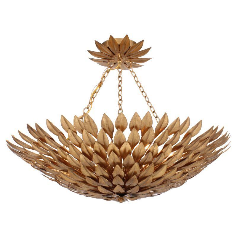 Broche 6-Light Semi-Flush, Gold | One Kings Lane