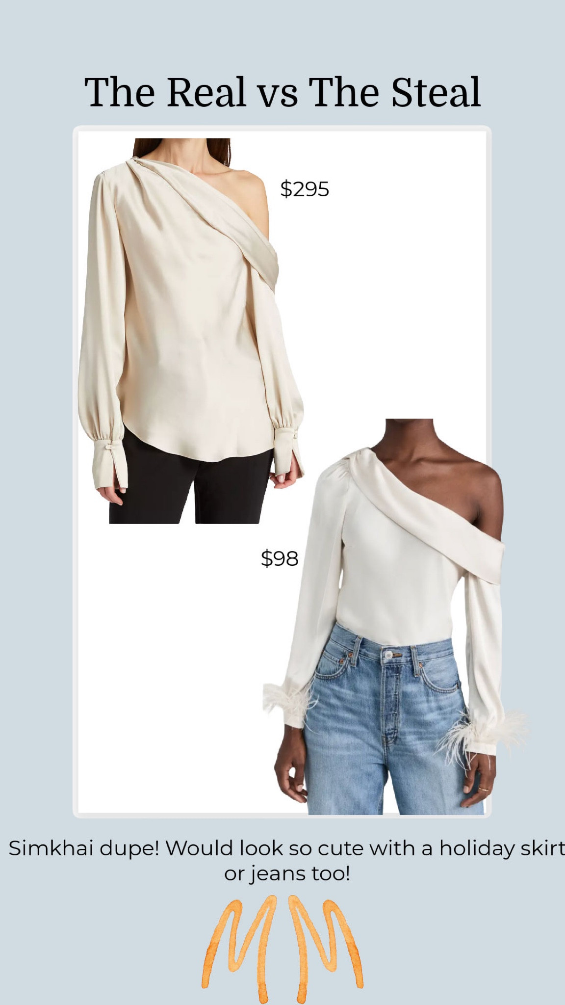 The look for less! #falloutfits #tops #falltops #goouttops #silktop #feathertop #dupes #dupe #top #oneshoulder #oneshouldertop

#LTKfindsunder100 #LTKparties #LTKstyletip