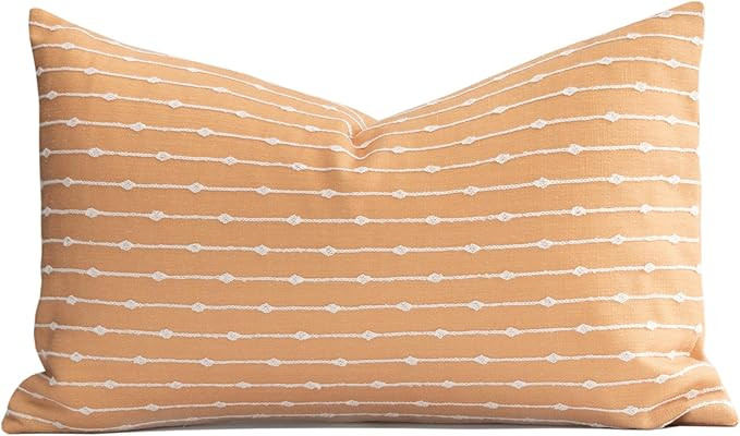 Crumbs Home Modern Farmhouse Fall Linen Indoor Outdoor Lumbar Pillow Cover Only, 12"x20" Water Re... | Amazon (US)