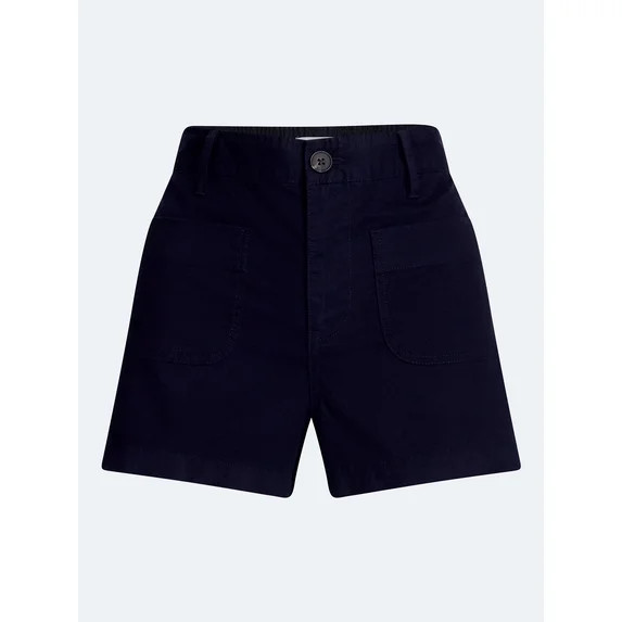 Free Assembly Women's and Women's Plus High Rise Patch Pocket Denim Shorts, 3" Inseam, Sizes XS-4... | Walmart (US)