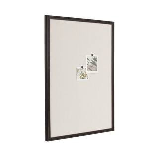 Oakhurst 24 in. W x 36 in. H Pinboard, Black with Linen Fabric Surface | The Home Depot