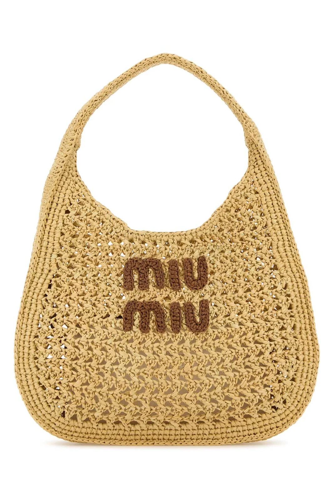 Miu Miu Logo-Embroidered Woven Shopping Bag | Cettire Global