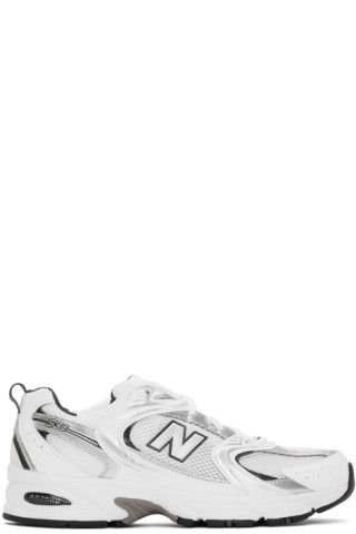 New Balance - White & Silver 530 Sneakers | SSENSE