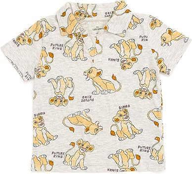Disney Mickey Mouse Lion King Simba Polo Shirt and Shorts Toddler to Big Kid | Amazon (US)