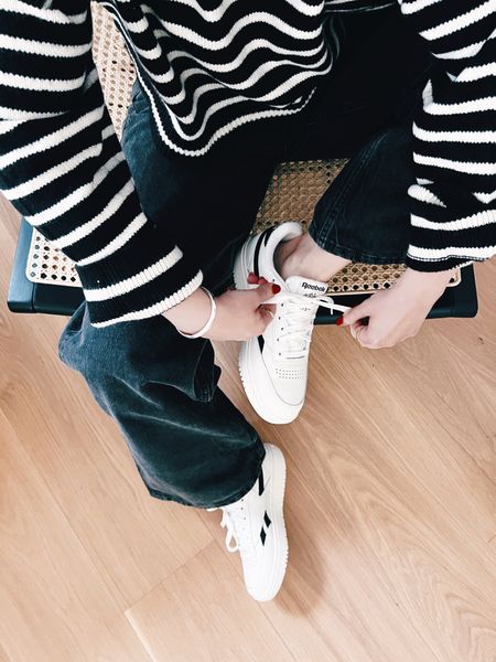 Will always have a black and white sneaker in my wardrobe in every season, and these @reebok Club C Double’s from @dsw have the perfect fit and add a great retro vibe. You can’t go wrong styling these sneaks with pretty much any outfit as they look good dressed up or down. I took a half size up in these. #MyDSW #Ad #Reebok #LTKfind

#LTKshoecrush #LTKfindsunder100 #LTKstyletip