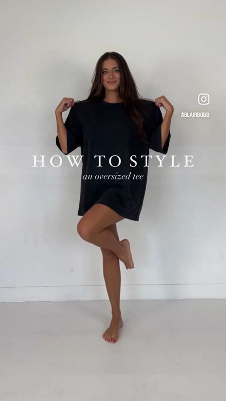 how to style an oversized tee