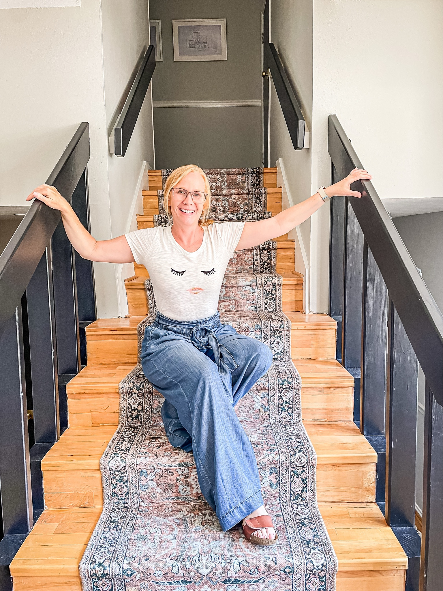 fave OOTD. Eyelashes tee with wide leg chambray pants and slip on sandal wedges  

#LTKSeasonal #LTKFind #LTKstyletip