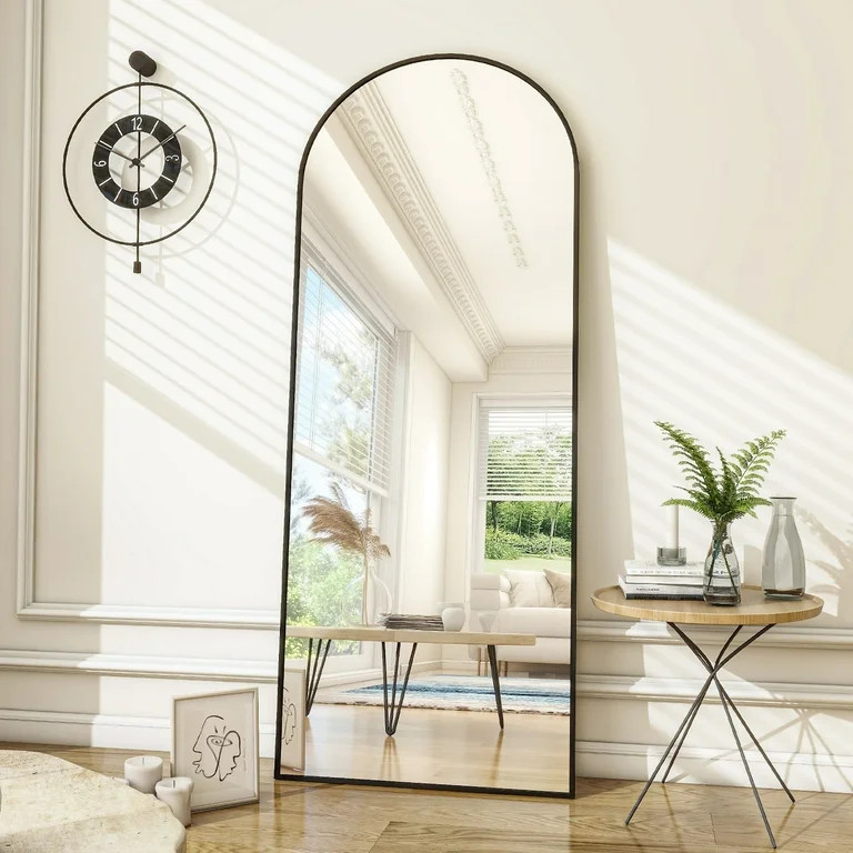 BEAUTYPEAK 71"x 26" Oversized Full Length Mirror Arch Standing Floor Mirror Full Body Mirror, Bla... | Walmart (US)
