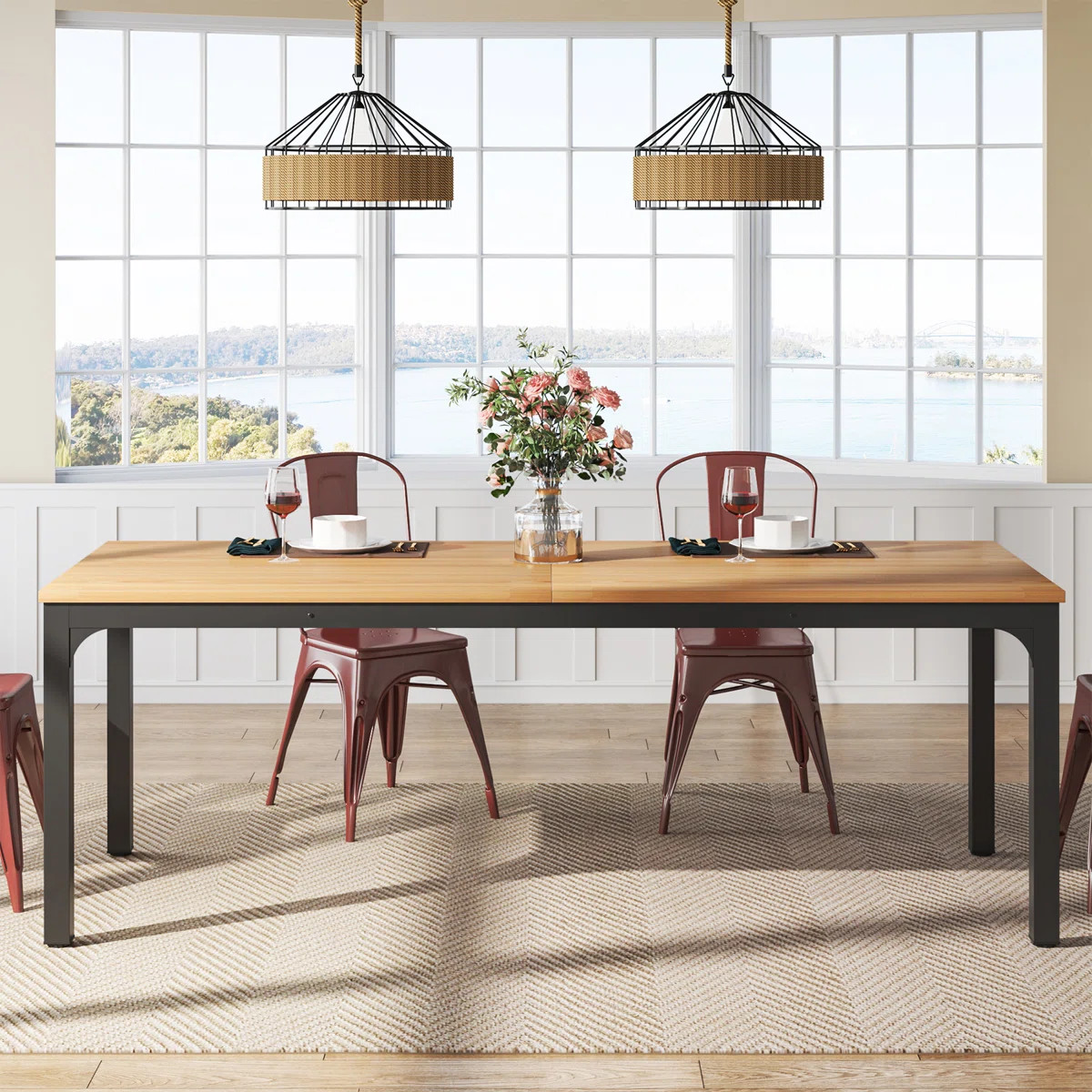 Frodeen Rectangular Large Long Dining Table | Wayfair North America