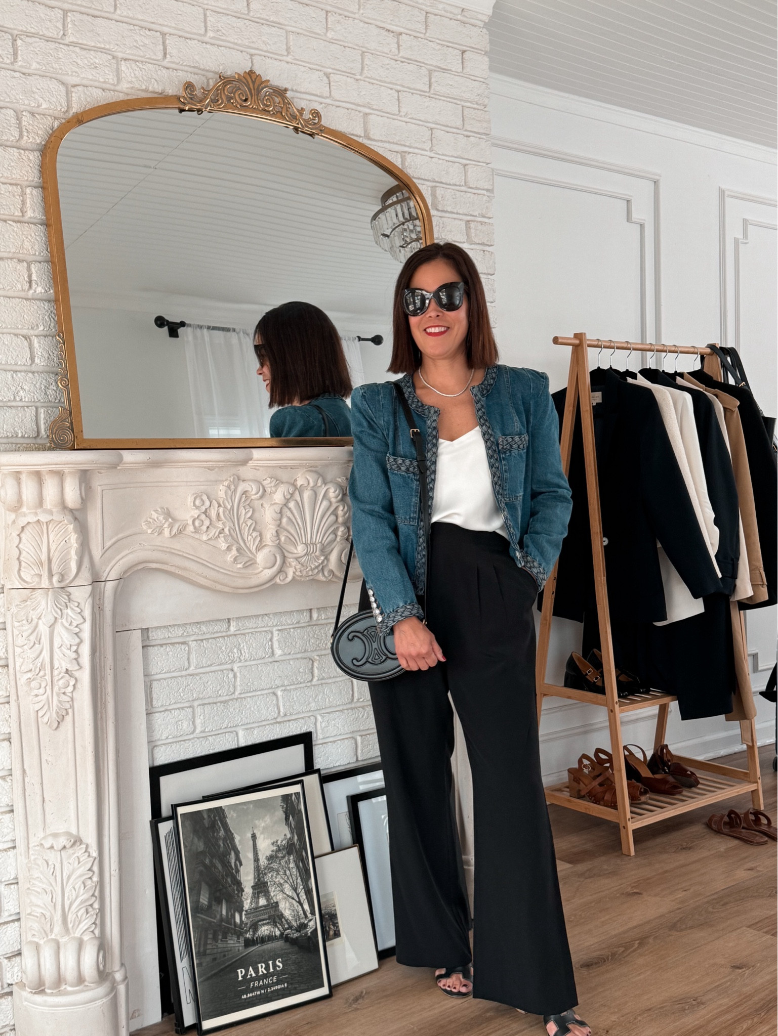 Paris Dinner Outfit
Veronica Beard Denim Jacket/size 6
Club Monaco Cami/small
Cuyana Silk Pants/wearing small 
Linking similar black sandals 


#LTKstyletip #LTKtravel #LTKover40