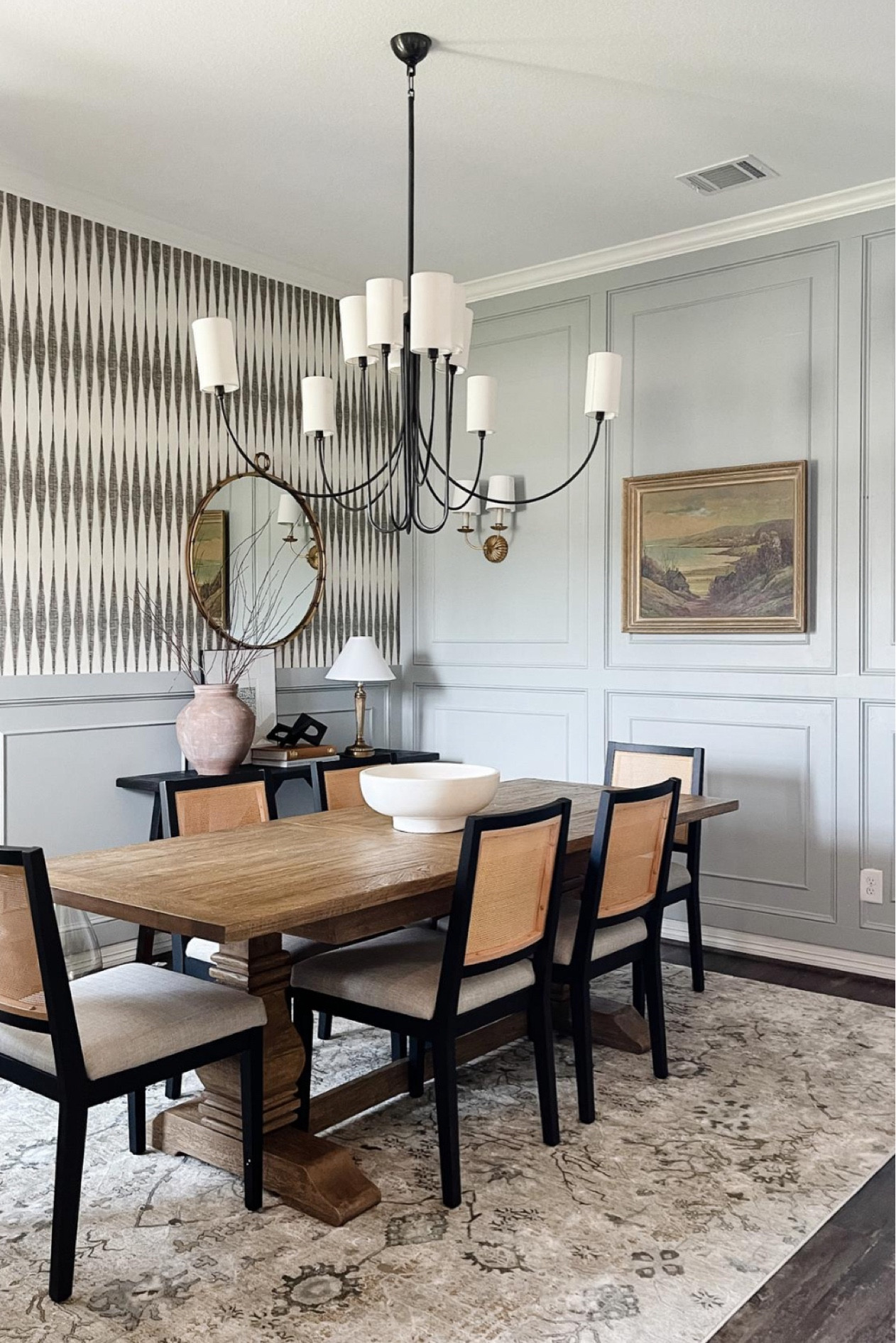 Modern dining refresh with cane chairs and gorgeous chandelier! 

Dining Room | Dining Table | Dining Chairs

#LTKhome #LTKsalealert #LTKfamily