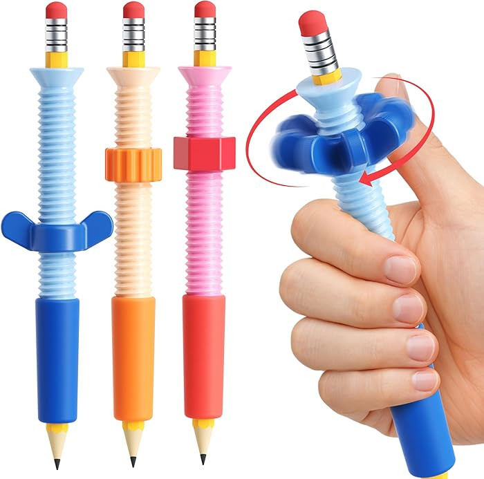 3 in 1 Pencil Fidgets for ADHD & Anxiety Relief,Fidget Pencil Topper with Spinner - Silent Sensor... | Amazon (US)