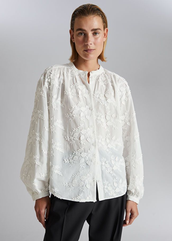 Voluminous Stand-Up Collar Blouse | & Other Stories US
