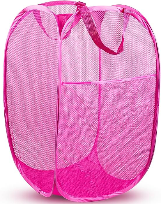 Pop Up Hamper, 1 PCS Mesh Pop Up Laundry Hamper, Foldable Mesh Laundry Basket with Space-Saving D... | Amazon (US)