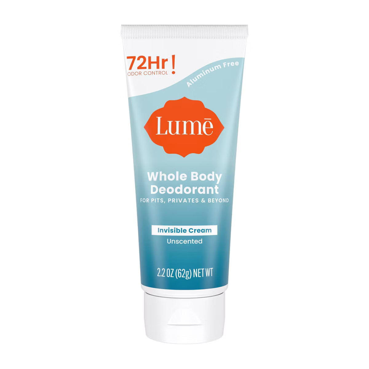 Lume Whole Body Women’s Deodorant - Invisible Cream Tube - Aluminum Free - Unscented - 2.2oz | Target