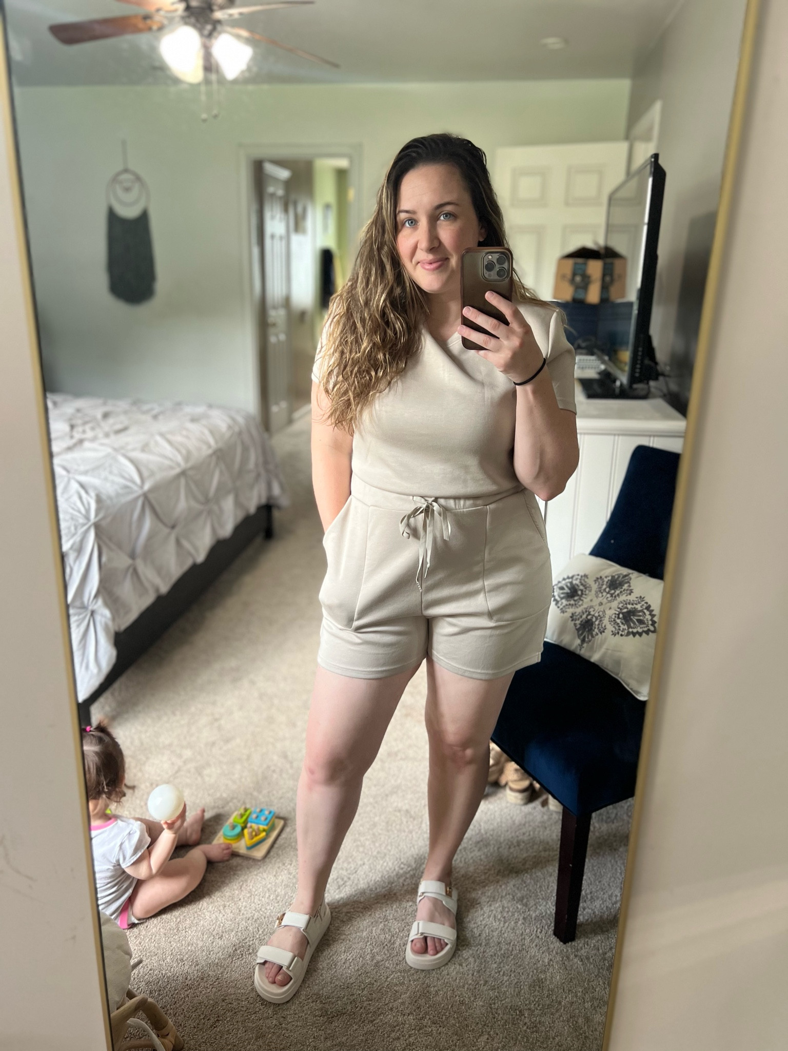 An adorable neutral Amazon one piece short and shirt set. Super comfy and soft material! 

#LTKMidsize #LTKFindsUnder50 #LTKSummerSales