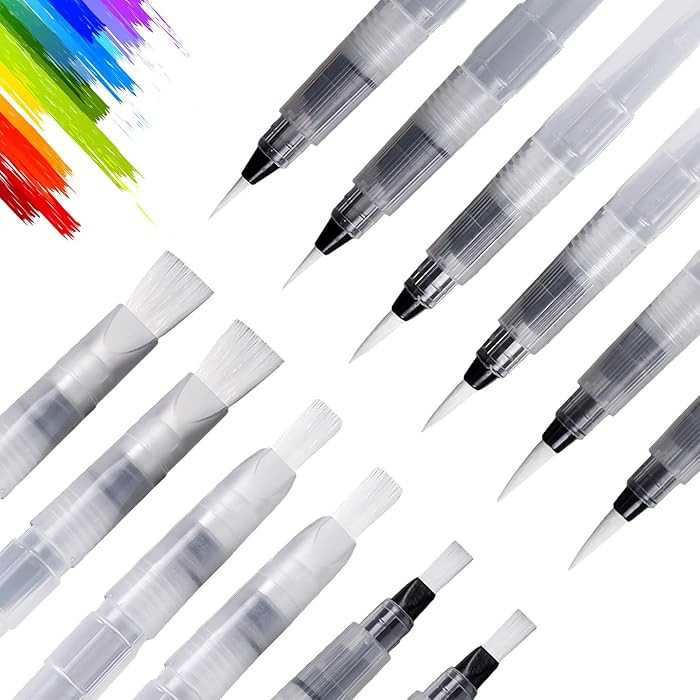 UPINS 6 Piece Water Color Brush Pen Set, Watercolor Paint Pens for Painting Markers | Amazon (US)