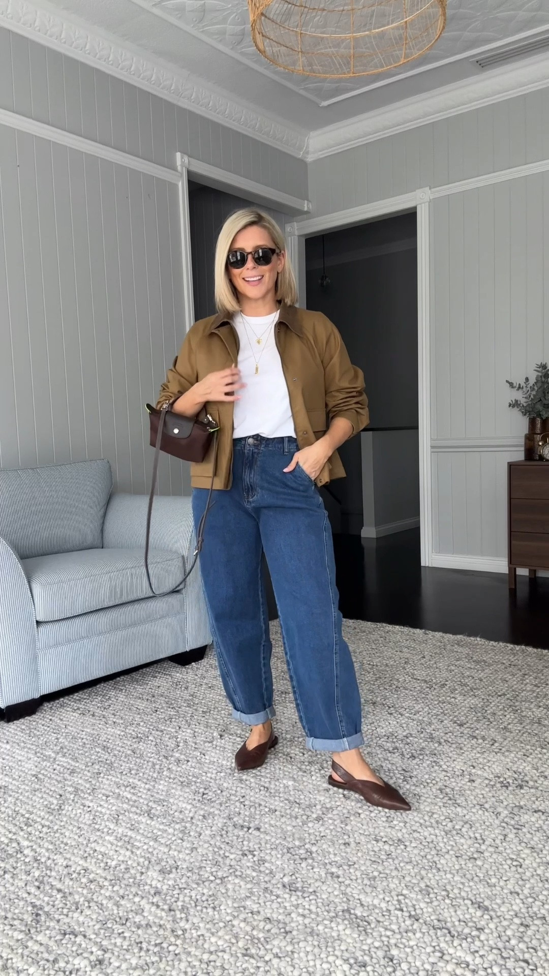 A new cropped style utility jacket has entered my wardrobe. 
It comes in three colours but this colour appealed to me most as I’ll pair it back with denim. 

Necklaces: Tunik the Label
Jeans: I’m wearing jeans from Lunamay Lifestyle but I’ve linked a similar barrel leg Jean below.

#LTKaustralia #LTKwinter #LTKjeans
