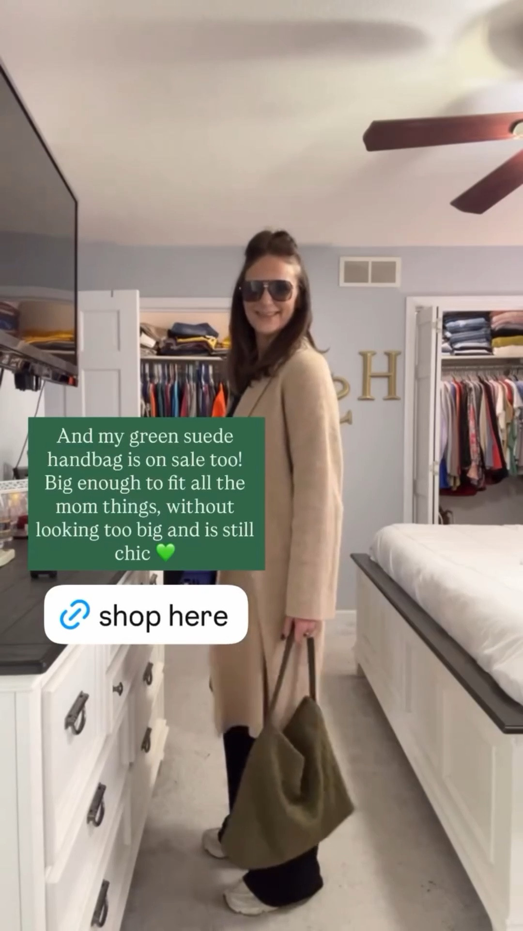 And my green suede handbag is on sale too! Big enough to fit all the mom things, without looking too big and is still chic 💚

#LTKOver40 #LTKFindsUnder50 #LTKSaleAlert