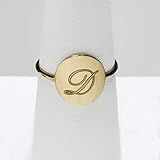 Circle Gold Ring / 14K White,Rose,Yellow Gold Disk Ring/Minimalist Circle Gold Ring for Women/Person | Amazon (US)
