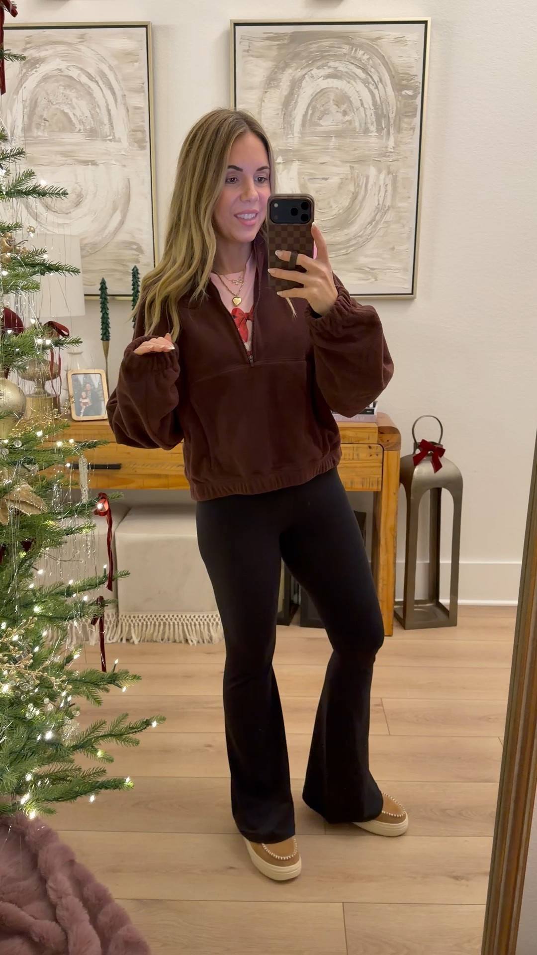 Wearing my true size small in the leggings, true size 8 in hey dudes, and went up a size in the Nike fleece quarterzip.

#LTKGiftGuide #LTKootd #LTKmomlife
