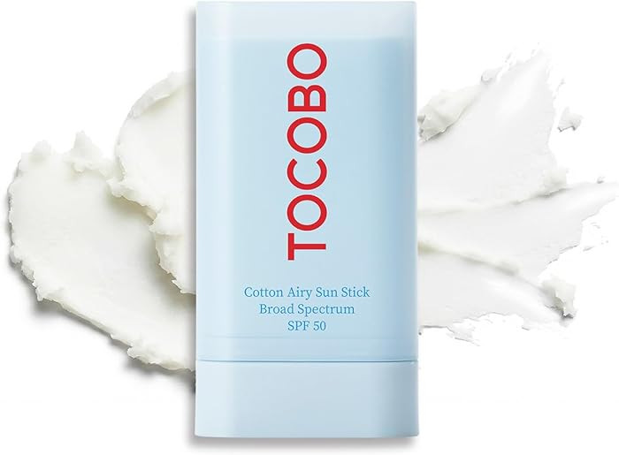 TOCOBO Cotton Airy Sun Stick SPF 50 Broad Spectrum Korean Matte Sunscreen Stick for Face - Travel... | Amazon (US)