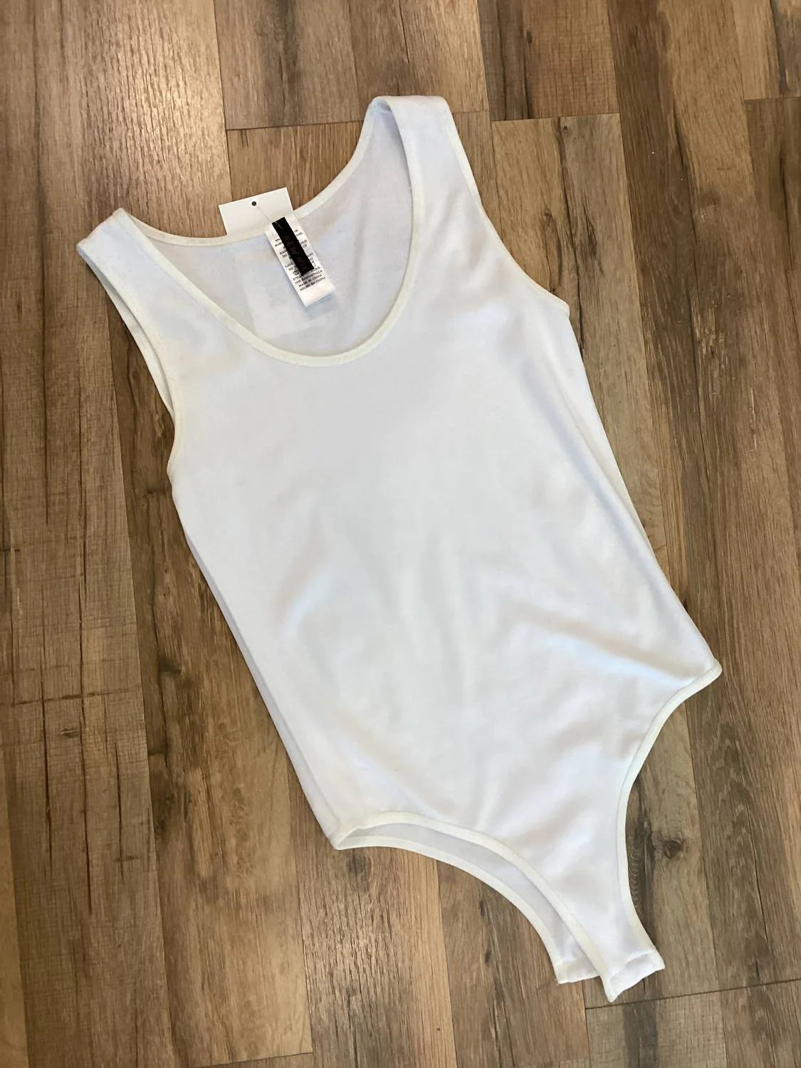 Women's Tank Bodysuit In White | Shop Simon