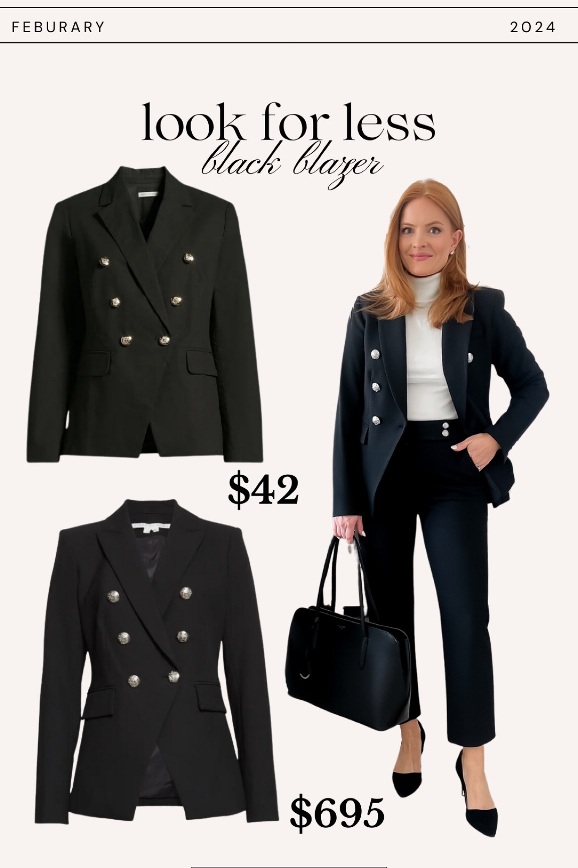 Shop this classic workwear look for less! Y’all loved this black Veronica beard blazer but it’s a little out of the price range! I found this look alike for less… $42!! Ordered it and can’t wait to share!

#LTKfindsunder50 #LTKSeasonal #LTKworkwear