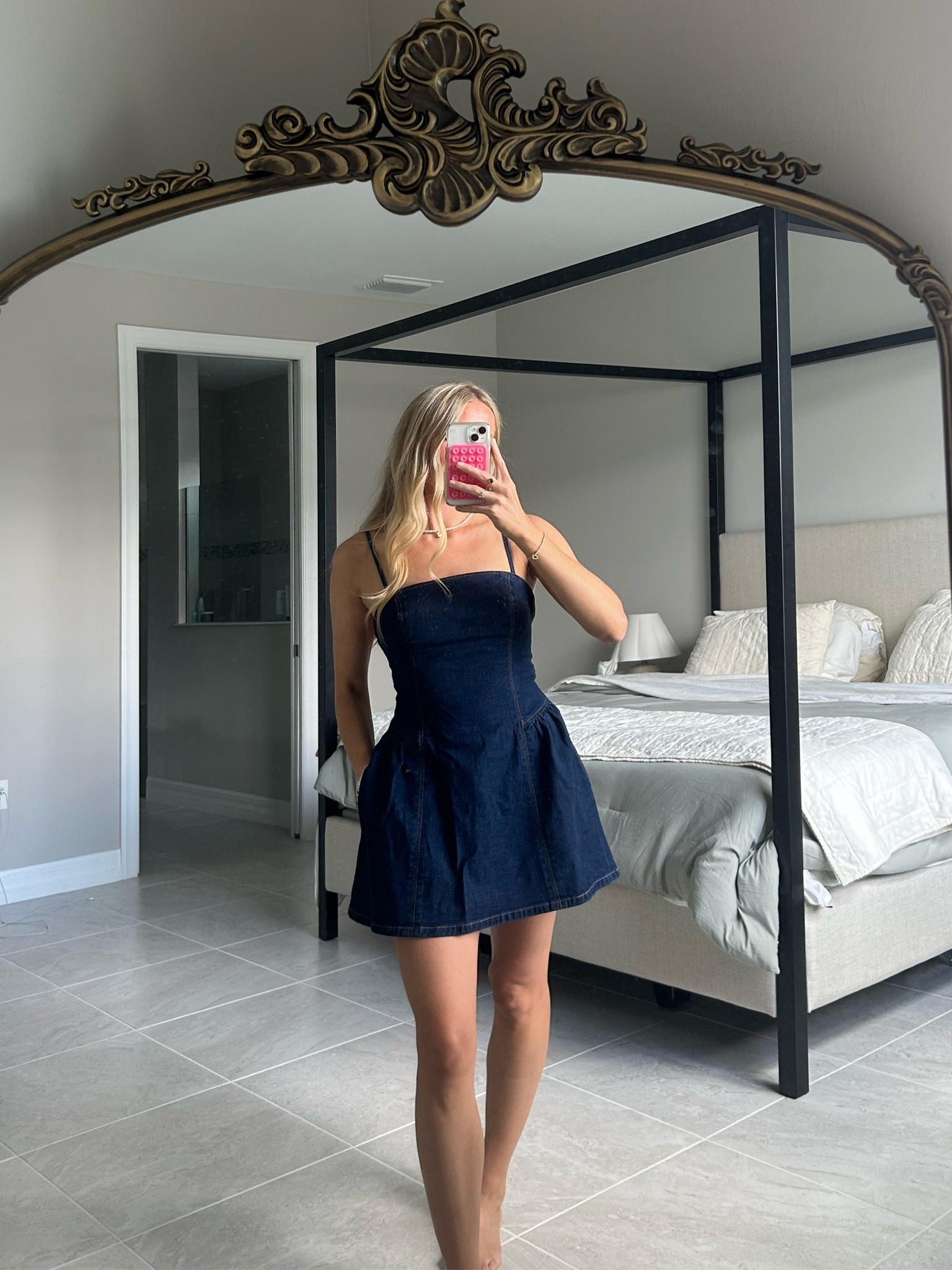 Love this dark denim dress soo much but it’s only available in petite sizes. Linked a few similar options!

#LTKFindsUnder100 #LTKSeasonal