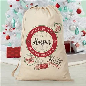 North Pole Delivery Personalized Santa Toy Sack | Personalization Mall