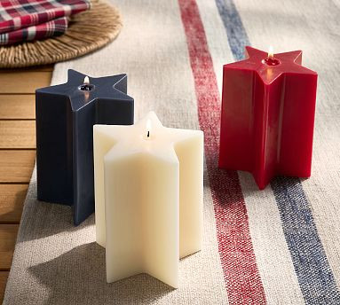 Americana Star Pillar Candle | Pottery Barn (US)