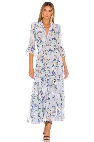 MISA Los Angeles Pamelina Dress in Periwinkle Floral from Revolve.com | Revolve Clothing (Global)