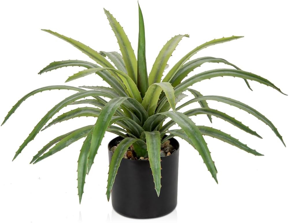 Briful Agave Plant Artificial 17 Inch Fake Potted Plant Large Succulent Fake Plants for Home Offi... | Amazon (US)